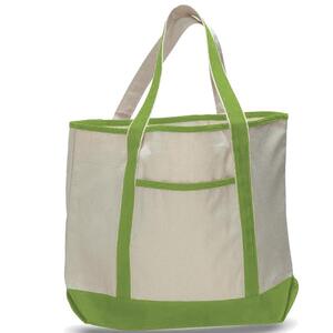 Q-Tees Q1500 - Large Canvas Deluxe Tote Lime