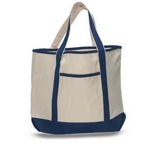 Q-Tees Q1500 - Large Canvas Deluxe Tote Navy