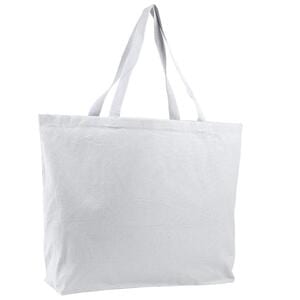 Q-Tees Q600 - Canvas Jumbo Tote Bag White
