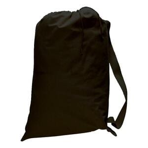 Q-Tees QLB - Canvas Drawstring Bag Black