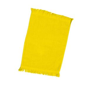 Q-Tees T100 - Fingertip Towel Fringed Yellow