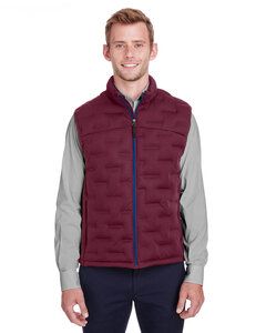 North End NE709 - Men's Pioneer Hybrid Vest Burg/Bg H/Ol B