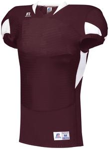 Russell S81XCM - Waist Length Football Jersey Maroon/White