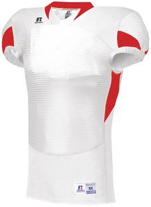 Russell S81XCM - Waist Length Football Jersey White/True Red