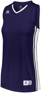 Russell 4B1VTX - Ladies Legacy Basketball Jersey Purple/White