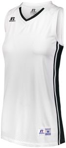 Russell 4B1VTX - Ladies Legacy Basketball Jersey White/Black