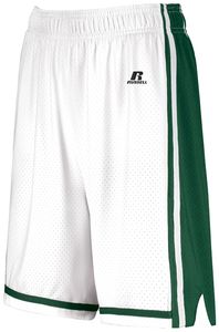 Russell 4B2VTX - Ladies Legacy Basketball Shorts White/Dark Green