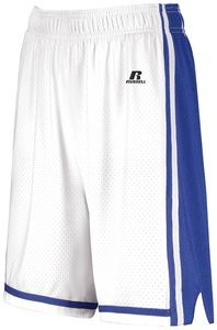 Russell 4B2VTX - Ladies Legacy Basketball Shorts White/Royal