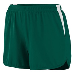 Augusta Sportswear 347 - Ladies Rapidpace Track Short Dark Green/White