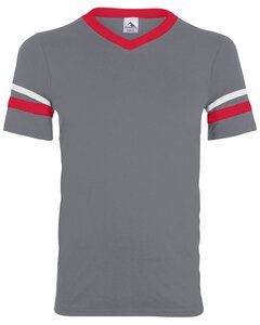 Augusta Sportswear 360 - Sleeve Stripe Jersey Graphite/ Red/ White