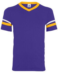 Augusta Sportswear 360 - Sleeve Stripe Jersey Purple/ Gold/ White