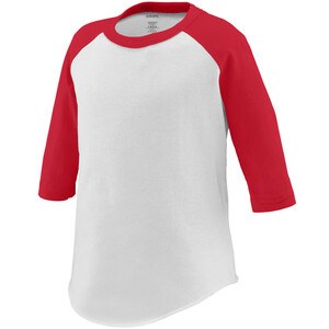 Augusta Sportswear 422 - Toddler Baseball Jersey White/Red