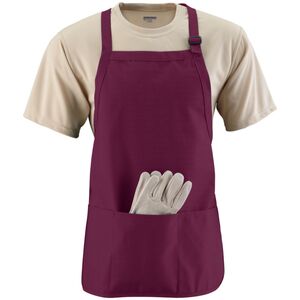 Augusta Sportswear 4250 - Medium Length Apron With Pouch Maroon