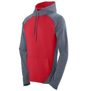 Augusta Sportswear 4762 - Zeal Hoodie Graphite Heather/ Red
