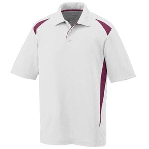 Augusta Sportswear 5012 - Premier Polo White/Maroon