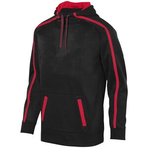 Augusta Sportswear 5554 - Stoked Tonal Heather Hoodie Black/Red
