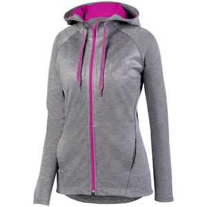 Augusta Sportswear 5558 - Ladies Zoe Tonal Heather Full Zip Hoodie Graphite/ Power Pink