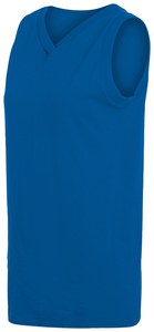Augusta Sportswear 556 - Ladies Sleeveless V Neck Poly/Cotton Jersey Royal blue