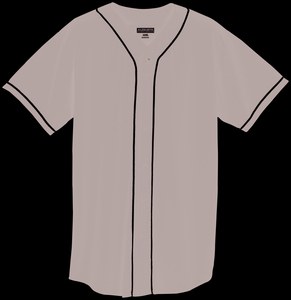 Augusta Sportswear 593 - Wicking Mesh Button Front Jersey With Braid Trim Black/White