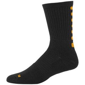 Augusta Sportswear 6091 - Intermediate Color Block Crew Sock Black/Gold