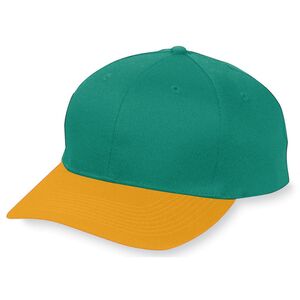 Augusta Sportswear 6206 - Youth Six Panel Cotton Twill Low Profile Cap Dark Green/Gold