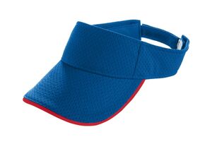 Augusta Sportswear 6224 - Youth Athletic Mesh Two Color Visor Royal/Red