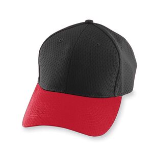 Augusta Sportswear 6235 - Athletic Mesh Cap Black/Red