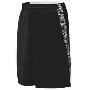 Augusta Sportswear 1163 - Hook Shot Reversible Short Black/Black Digi