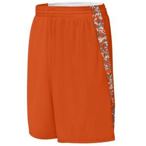 Augusta Sportswear 1163 - Hook Shot Reversible Short Orange/Orange Digi