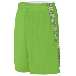 Augusta Sportswear 1164 - Youth Hook Shot Reversible Short Lime/Lime Digi