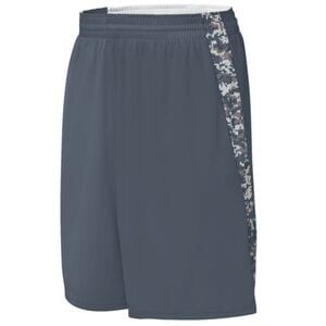 Augusta Sportswear 1164 - Youth Hook Shot Reversible Short Graphite/White Digi