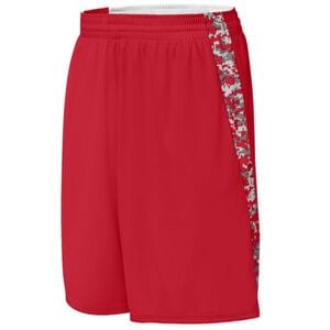 Augusta Sportswear 1164 - Youth Hook Shot Reversible Short Red/Red Digi