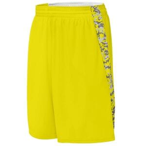 Augusta Sportswear 1164 - Youth Hook Shot Reversible Short Power Yellow/Power Yellow Digi