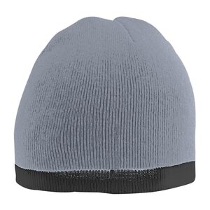 Augusta Sportswear 6820 - Two Tone Knit Beanie Grey Heather/Black