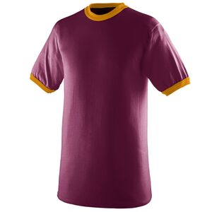 Augusta Sportswear 710 - Ringer T Shirt Maroon/Gold
