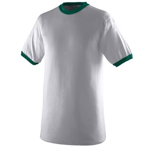 Augusta Sportswear 711 - Youth Ringer T Shirt Athletic Heather/ Dark Green