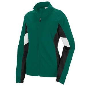 Augusta Sportswear 7724 - Ladies Tour De Force Jacket Dark Green/ Black/ White