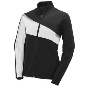 Augusta Sportswear 7736 - Girls Aurora Jacket Black/ White/ Metallic Silver