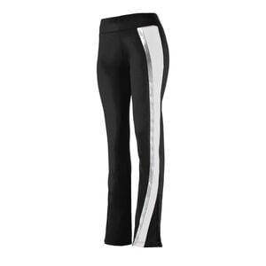 Augusta Sportswear 7737 - Ladies Aurora Pant Black/ White/ Metallic Silver