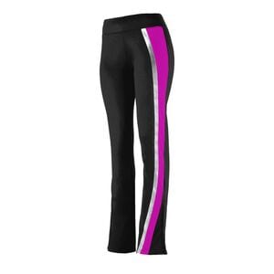 Augusta Sportswear 7737 - Ladies Aurora Pant Black/Power Pink/Metallic Silver