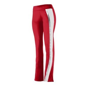 Augusta Sportswear 7737 - Ladies Aurora Pant Red/ White/ Metallic Silver