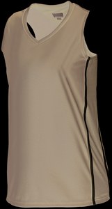 Augusta Sportswear 1182 - Ladies Winning Streak Racerback Jersey Graphite/White