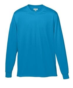 Augusta Sportswear 789 - Youth Wicking Long Sleeve T Shirt Power Blue