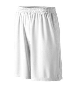 Augusta Sportswear 803 - Longer Length Wicking Short W/ Pockets White
