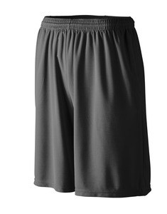 Augusta Sportswear 803 - Longer Length Wicking Short W/ Pockets Black