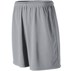 Augusta Sportswear 806 - Youth Wicking Mesh Athletic Short Silver Grey