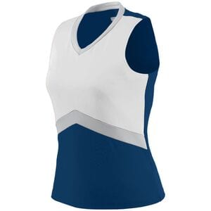 Augusta Sportswear 9200 - Ladies Cheer Flex Shell Navy/ White/ Metallic Silver