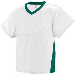 Augusta Sportswear 9726 - Youth High Score Jersey White/Dark Green