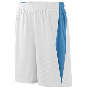Augusta Sportswear 9736 - Youth Top Score Short White/ Columbia Blue