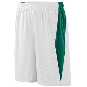Augusta Sportswear 9736 - Youth Top Score Short White/Dark Green